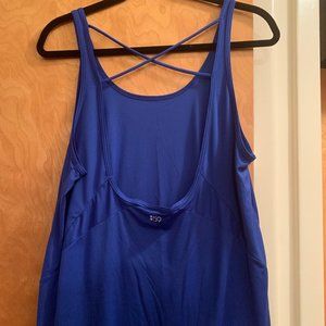 Splits 59 Blue Devon Strappy Open Back Tank L